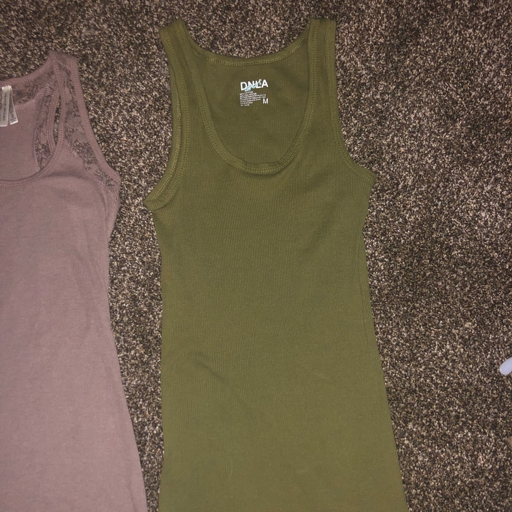 Pink & Green tank tops